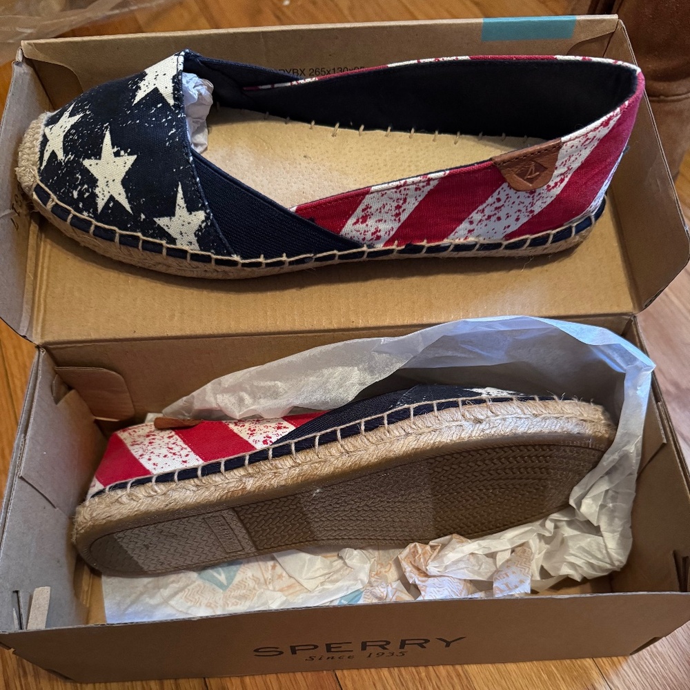 Sperry American flag shoes